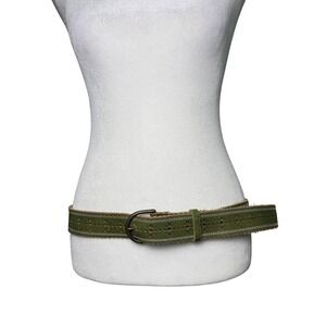 Vintage American Eagle Leather Belt Boho Western Y2K Floral Women's Size XL